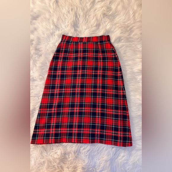 Vintage plaid button down skirt size: M - Picture 4 of 5